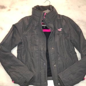 Warm grey hollister jacket size medium